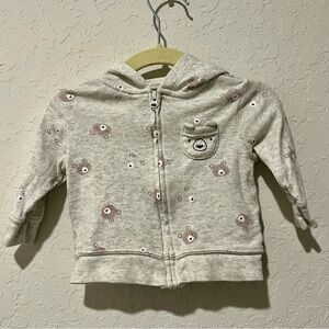 Child of Mine 0-3m baby boy grey bear hooded winter jacket